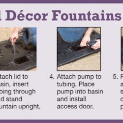HSV21TK Tranquil Décor Smooth Vase Fountain Kit - Brown