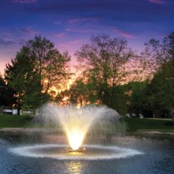 SA4WW-10 Scott Aerator Night Glo 4 Light Warm White LED Set - 100' cable