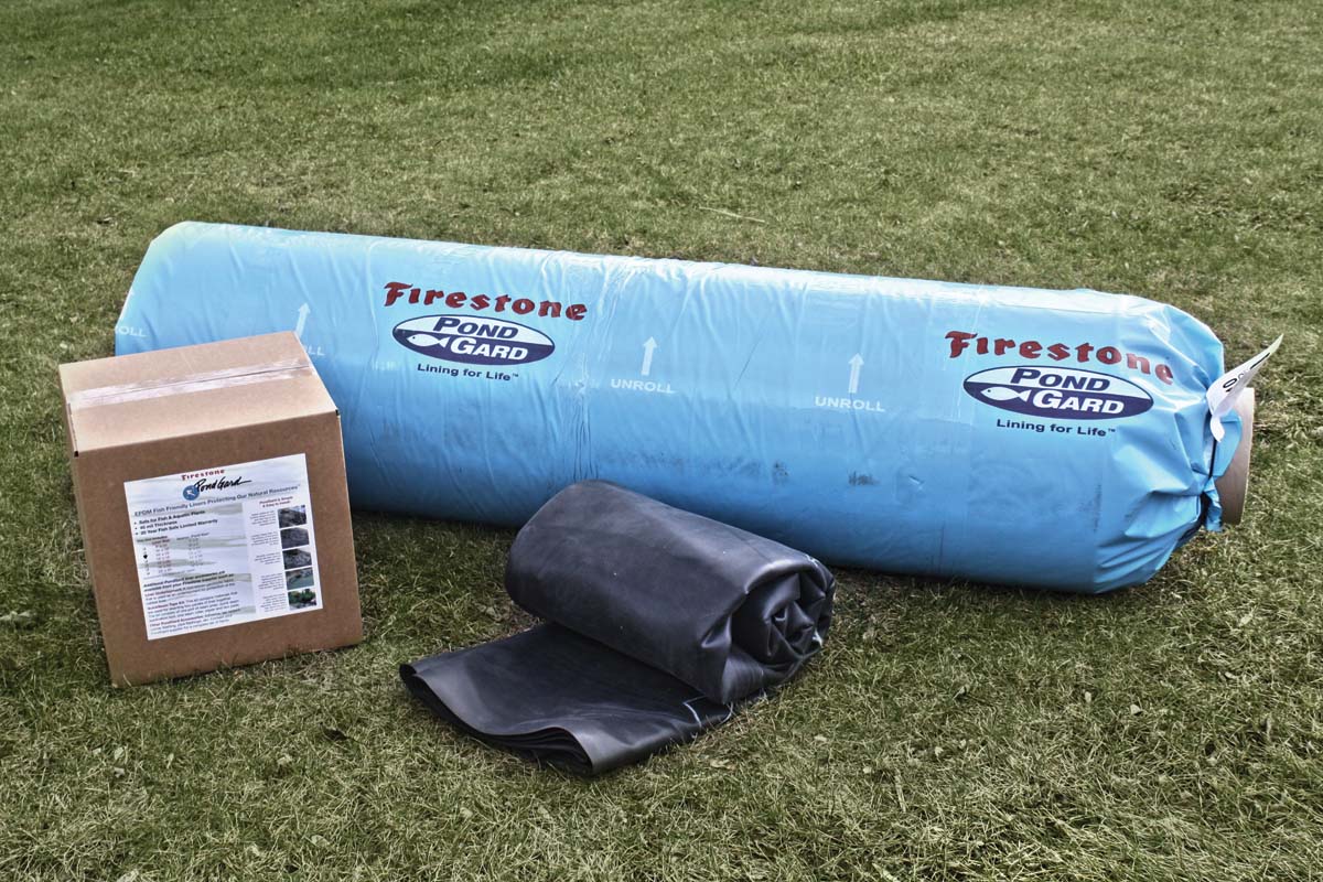 GORDON LOW FIRESTONE 20FT X 12FT 1MM RUBBER POND LINER WITH 20 YEAR GUARANTEE 