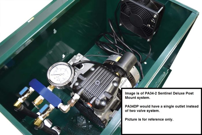 PA34DP Sentinel Deluxe Aeration System - Complete PA34W system with post mounted cabinet