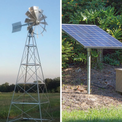 Windmill and Solar Aeration