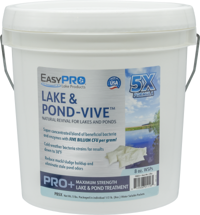PB5X Lake & Pond-Vive™ Bacteria - 5 lb pail - 10 ct 8oz Water Soluble Packs