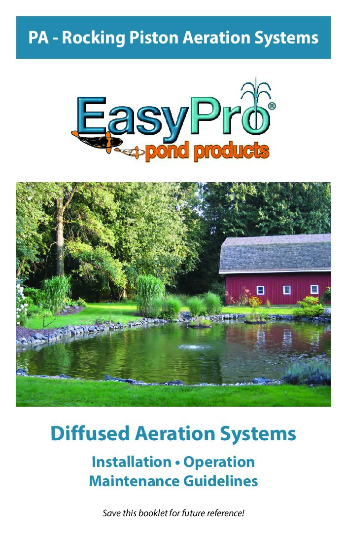 PA34 Rocking Piston Pond Aeration System - 1/4 HP Kit with Poly Tubing